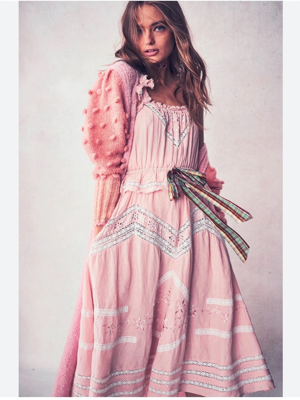 LoveShackFancy embroidered dress